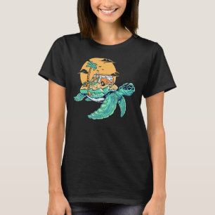 Retro Mens Women's Turtle Day Beach Vacation T-Shirt