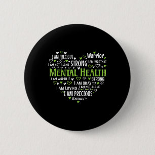 Retro Mental Health Awareness Support Mental Healt Button
