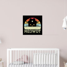 Retro Meowdy Cat Meme Funny Cowboy Cat Hat Geschen