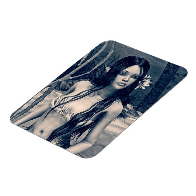 Retro Mermaid Magnet (Linke Seite)