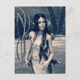 Retro Mermaid Postkarte