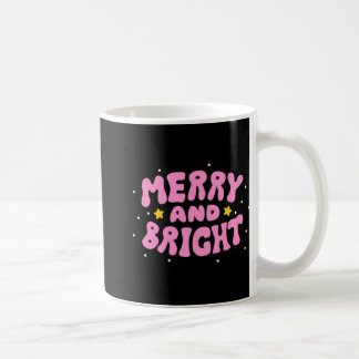 Retro Merry And Bright Holiday Design Kaffeetasse