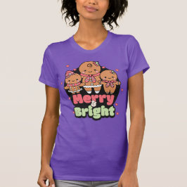Retro Merry & Bright Gingerbread Man T-Shirt