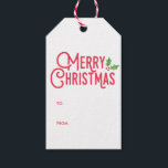 Retro Merry Christmas Geschenktasten Geschenkanhänger<br><div class="desc"></div>