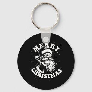 Retro Merry Christmas Santa Shaka Hawaiian Surf Sk Schlüsselanhänger