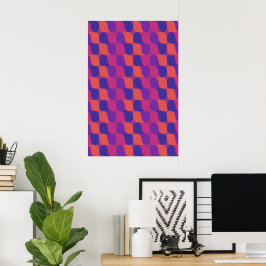 Retro-Metabälle Abstrakte geometrische Muster Poster