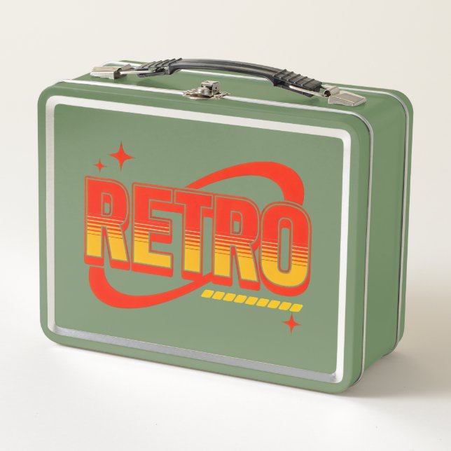 Retro. Metall Brotdose (Vorderseite)