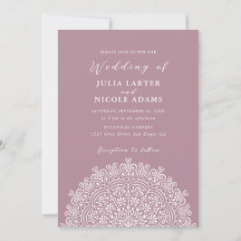 Retro Mexican Terrain Flourishing Mandala Wedding Einladung