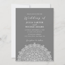 Retro Mexican Terrain Flourishing Mandala Wedding Einladung