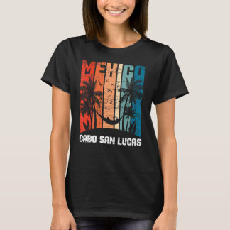 Retro Mexico Cabo San Lucas Palmen Trees Mexican M T-Shirt