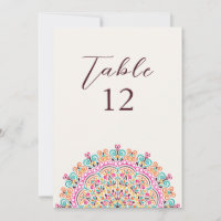 Retro-Mexikanisches-Terrain-Mandala-Hochzeitstisch