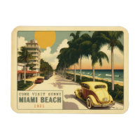 Retro Miami Beach Ocean Drive Postkarte der 20er J