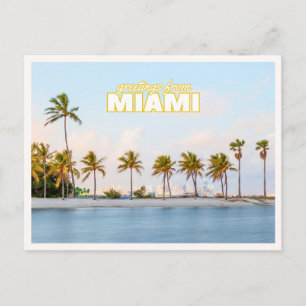 Retro Miami Florida Palmenbaum Foto Grußkarten Postkarte
