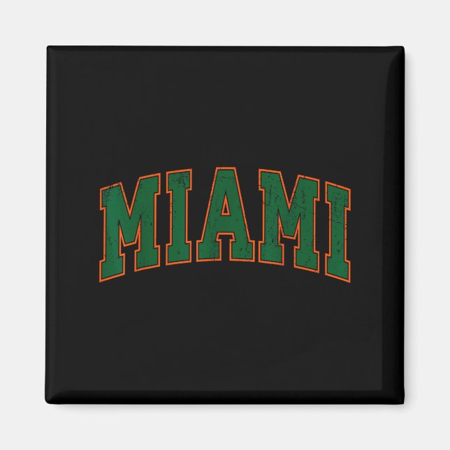 Retro Miami Florida Tee Men Women And Kids  Magnet (Vorne)