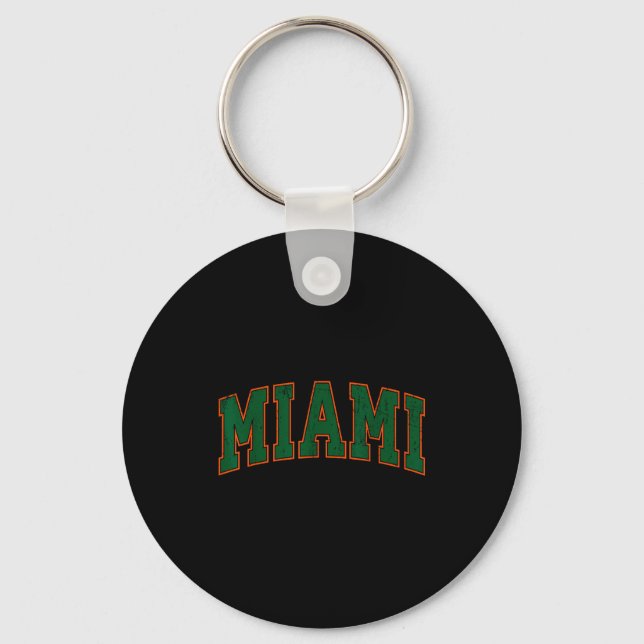 Retro Miami Florida Tee Men Women And Kids  Schlüsselanhänger (Vorderseite)