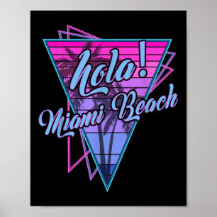 Retro Miami - Hallo Miami Beach Florida Vintage Poster