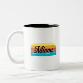 Retro Miami Zweifarbige Tasse