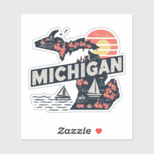 Retro Michigan Staat Sticker