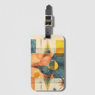 Retro-Mid-Century-Atom-Geometrisches Muster Gepäckanhänger