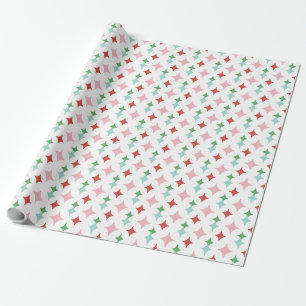 Retro Mid-Century Diamant Pastell-Weihnachten Geschenkpapier