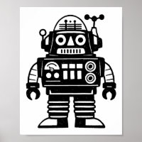 Retro-Mid-Century-inspirierter Roboter