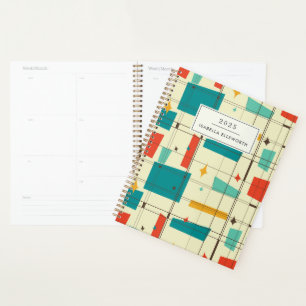 Retro Mid Century Mod Espace atomique Age Turquois