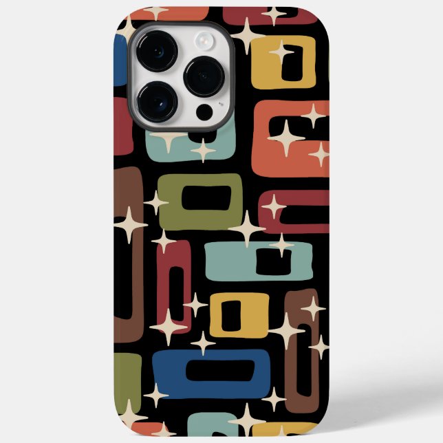 Retro Mid Century Modern Abstract Case-Mate iPhone 14 Pro Max Hülle (Rückseite)