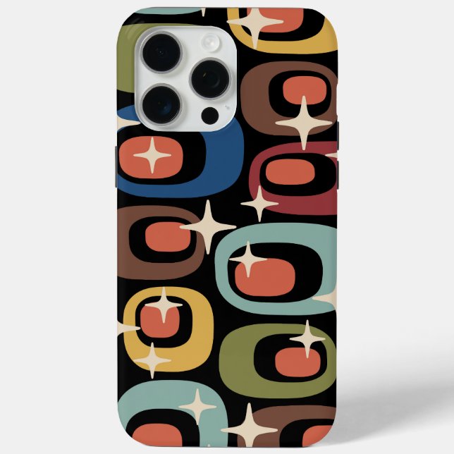 Retro Mid Century Modern Abstract Case-Mate iPhone Hülle (Rückseite)
