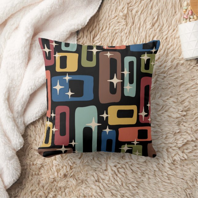 Retro Mid Century Modern Abstract Kissen (Decke)