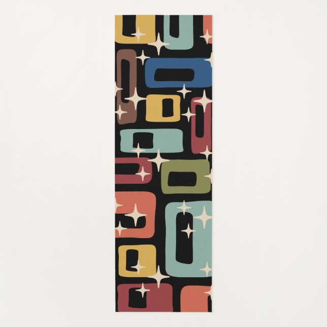 Retro-Mid-Century-Modern-Abstrakt Yogamatte (Vorderseite)