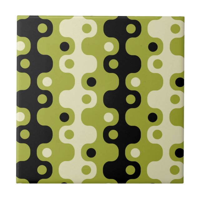 Retro-Mid-Century-Modern-Atom-Muster Fliese (Vorderseite)