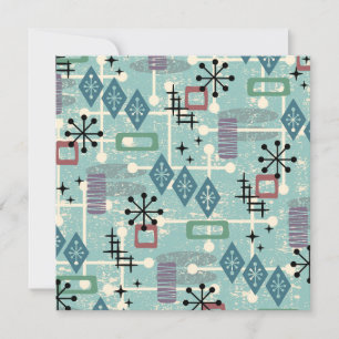 Retro-Mid-Century-Modern-Atomar-Abstrakt Einladung