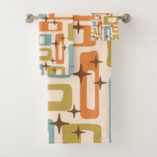 Retro Mid Century Modern Badhandtuch Set (Insitu)