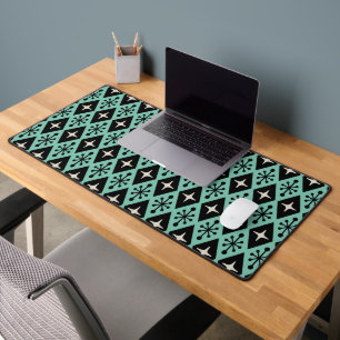 Retro-Mid-Century-Modern-Diamant-Sternenmuster Schreibtischunterlage