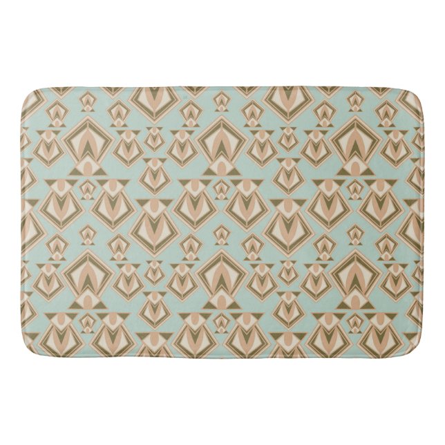 Retro Mid Century Modern Diamond Badematte (Vorderseite)