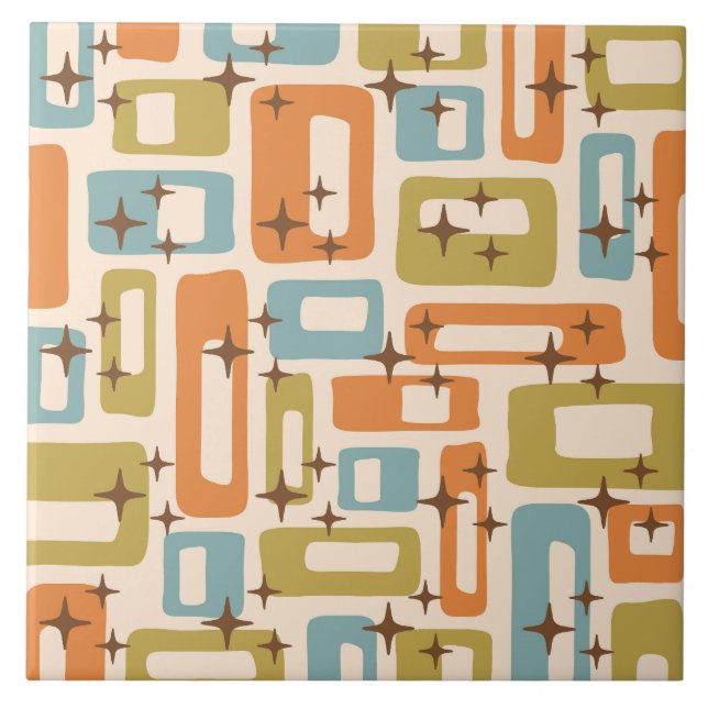 Retro Mid Century Modern Fliese (Vorderseite)