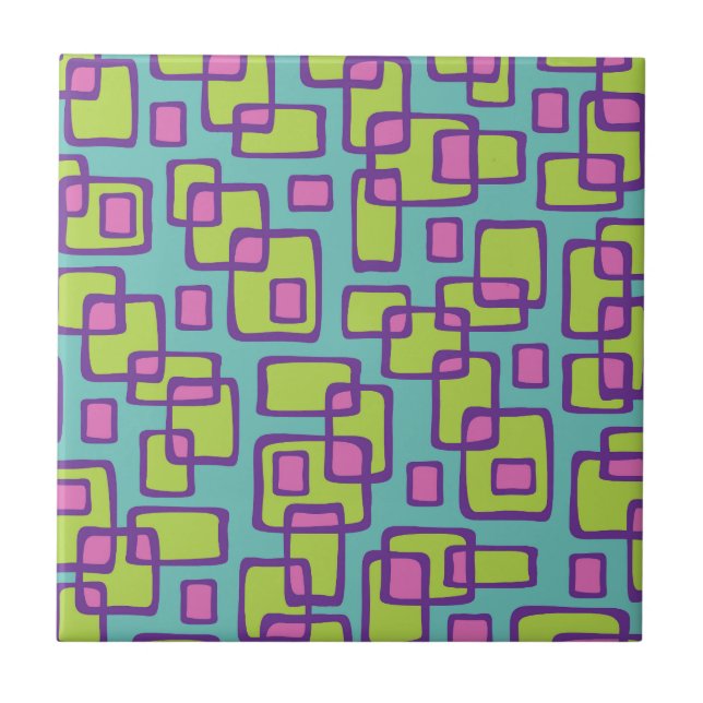 Retro Mid Century Modern Fliese (Vorderseite)