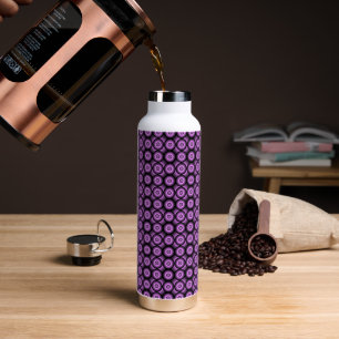 Retro-mid-century-modern geometrische Kreise Trinkflasche