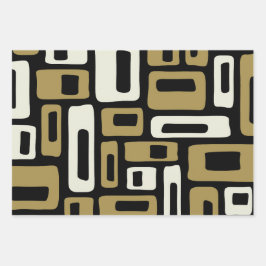Retro Mid Century Modern Geschenkpapier Set