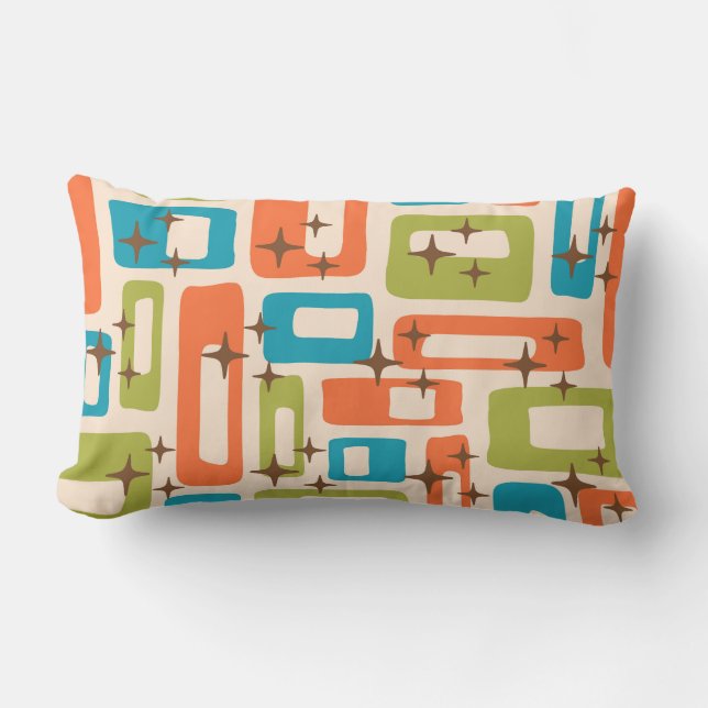 Retro Mid Century Modern Lendenkissen (Vorderseite)