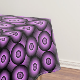 Retro-mid-century-modern lila geometrische Kreise Tischdecke