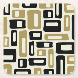 Retro Mid Century Modern Rechteckiger Pappuntersetzer