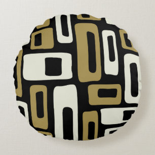 Retro Mid Century Modern Rundes Kissen
