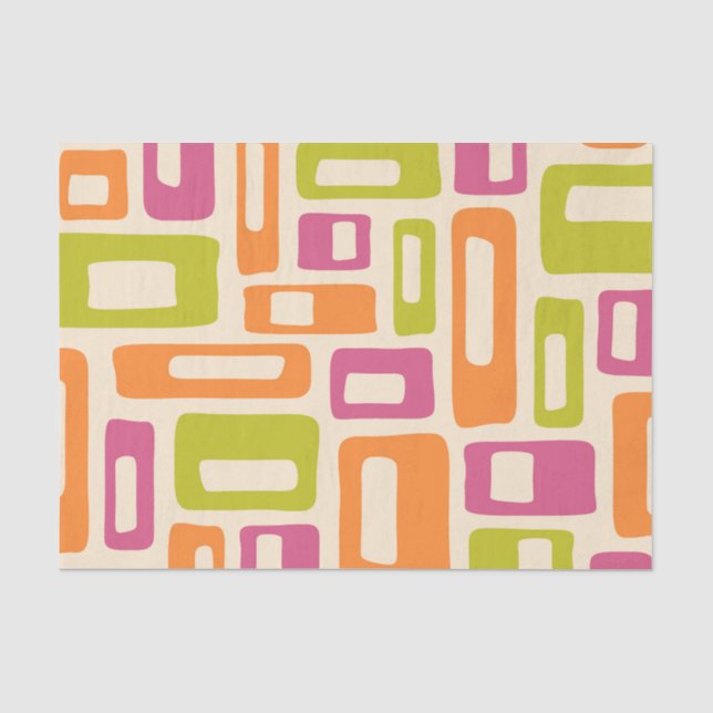 Retro Mid Century Modern Seidenpapier (Vorderseite)
