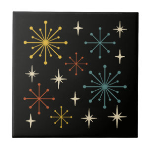 Retro-Mid-Century-Modern-Sternenburst-Muster Fliese