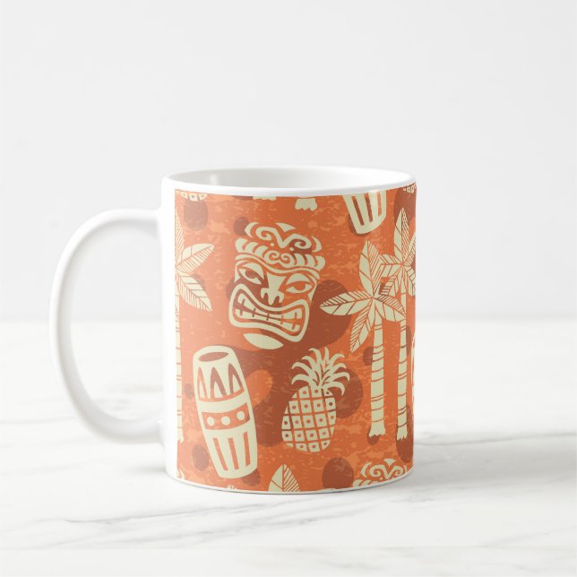 Retro-Mid-Century-Modern-Tiki-Muster Kaffeetasse (Links)