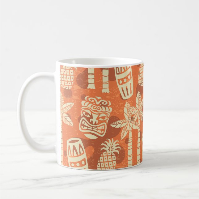 Retro-Mid-Century-Modern-Tiki-Muster Kaffeetasse (Links)