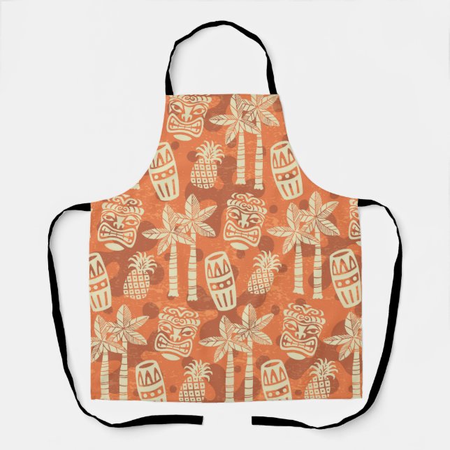 Retro-Mid-Century-Modern-Tiki-Muster Schürze (Vorderseite)