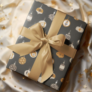 Retro-Mid-Century-Modern-Weihnachtsbaumschmuck Geschenkpapier