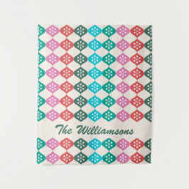 Retro Mid Mod Atomic Pattern farbenfroh Personalis Wandteppich